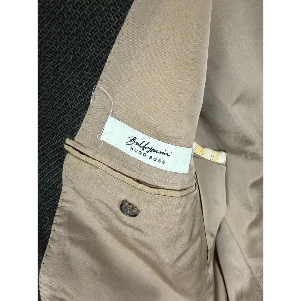 Baldessarini‎ Hugo Boss Brown Wool Cashmere Blazer Jacket Italy Mens 40